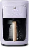 Beautiful 14-Cup Programmable Drip Coffee Maker with Touch Display - Automatic Coffee Machine with Timer for Home & Office - by Drew Barrymore (Lavender)
