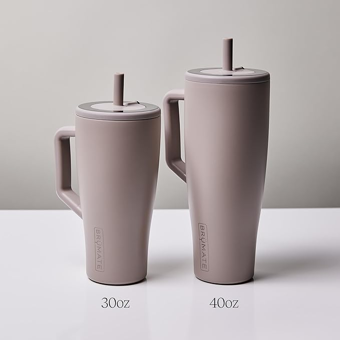 BrüMate Era 40 oz Tumbler with Handle & Straw | 100% Leakproof Insulated Water Bottle Tumbler with Lid & Flexible SoftSip Straw | Made of Stainless Steel | Cup Holder Friendly | 40oz (Prickly Pear)