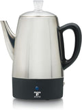Moss & Stone Percolator Coffee Pot Electric 10 Cup, Stainless Steel Coffee Maker. With Keep Warm Function, 10 Cups Stainless Steel Percolator With Coffee Basket