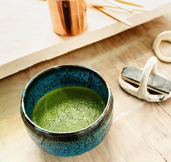 Dr. Weil Matcha Kari Mini Matcha Tea Set - Black- Ceremonial Organic Matcha with Whisk & Holder