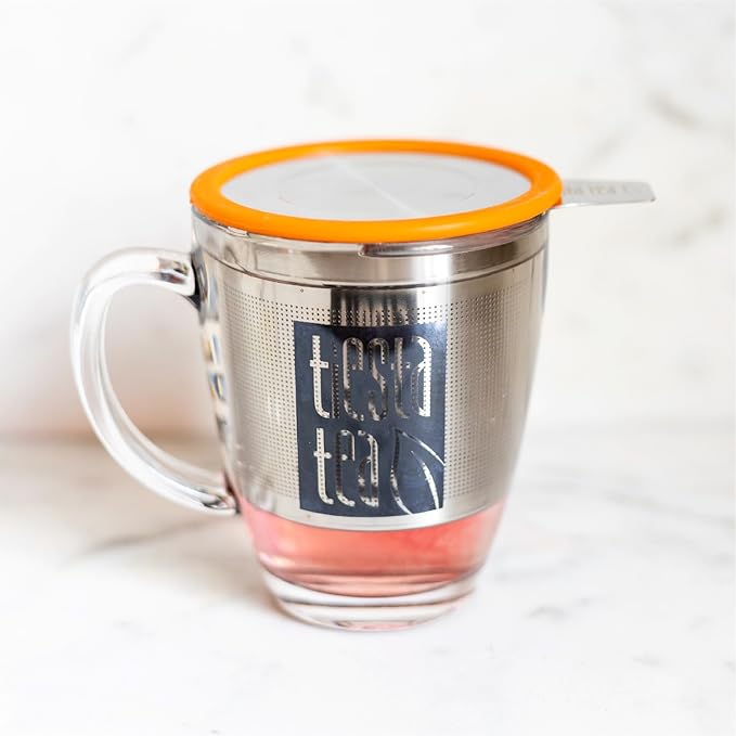 Tiesta Tea - Hot Cocoa Loose Leaf Tea Gift Set, High to Non-Caffeinated, Stainless Steel Brew Basket & 2 Resealable Pouches, Cocoa Mocha & Peppermint Holiday Blends