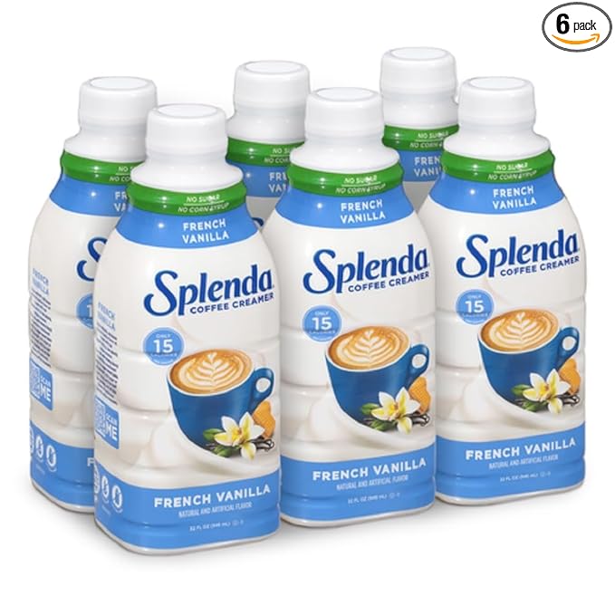 SPLENDA Sugar Free French Vanilla Coffee Creamer, 32 Fl Oz (Pack of 6)