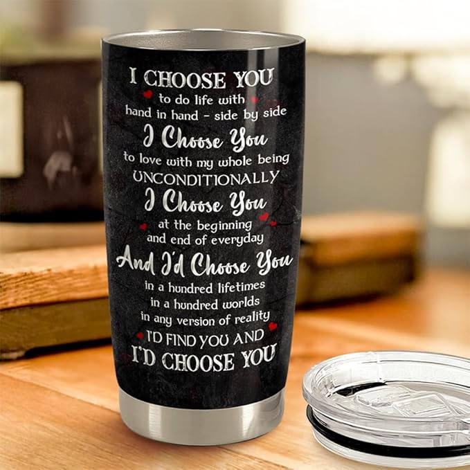 Skull Couple Tumbler 20oz Stainless Steel Insulated Coffee Travel Cup Tumblers Gifts for Wife Husband Boyfriend Girlfriend on Birthday Christmas Valentines Anniversary