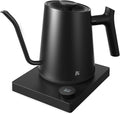Greater Goods Electric Gooseneck Kettle, 1200W Stainless Steel with Precision Temperature Control, Fast Boil, BPA-Free, Ideal for Pour Over Coffee and Tea,1L (Onyx Black)