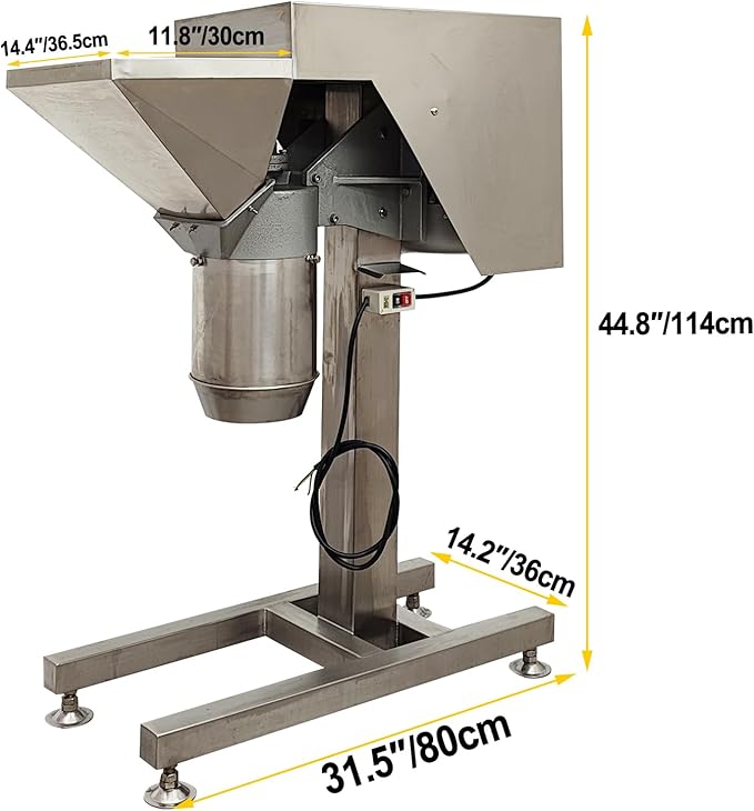 220V Fruit and Vegetable Crusher Shredder Stainless Steel Food Processor Chopper Commercial Fruit Jam Maker Juicer Crushing Machine Electric Grinder for Ginger Garlic Onions Strawberry