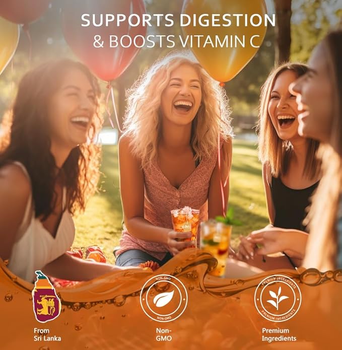 Olinda Pineapple & Mango Organic Black Tea 25 Tea Bags Caffeinated Tropical Fruity Hot or Cold Brew Natural Fruit Tea Christmas Holiday Gift for Women & Tea Lovers Secret Santa Stocking Stuffer