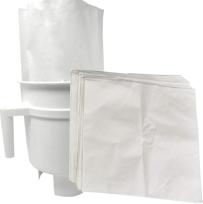 IMPRESA Cold Brew Filter Bags - Disposable Bags for Iced & Batch Coffee - Rip-Resistant Paper Coffee Filters - Compatible with Toddy Cold Brew Maker - 11.25" x 13", White, Pack of 30