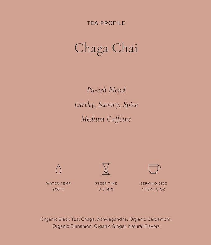 Art of Tea | Chaga Chai 3oz (Chaga Mushroom Tea) | Wellness Loose Leaf Artisan Tea
