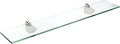 Spancraft Glass O-6x30-Brushed Steel Oriole Glass Shelf, Brushed Steel, 6" x 30"