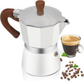 Aluminum 3 Cup 150ml Moka Pot Express Coffee Maker Stovetop Espresso Colorful Coffeemaker Italian Classic Style Brewing Greca Cafe Mocha Machine for Cafeteras Lover Camping Travel and Home Use 5oz