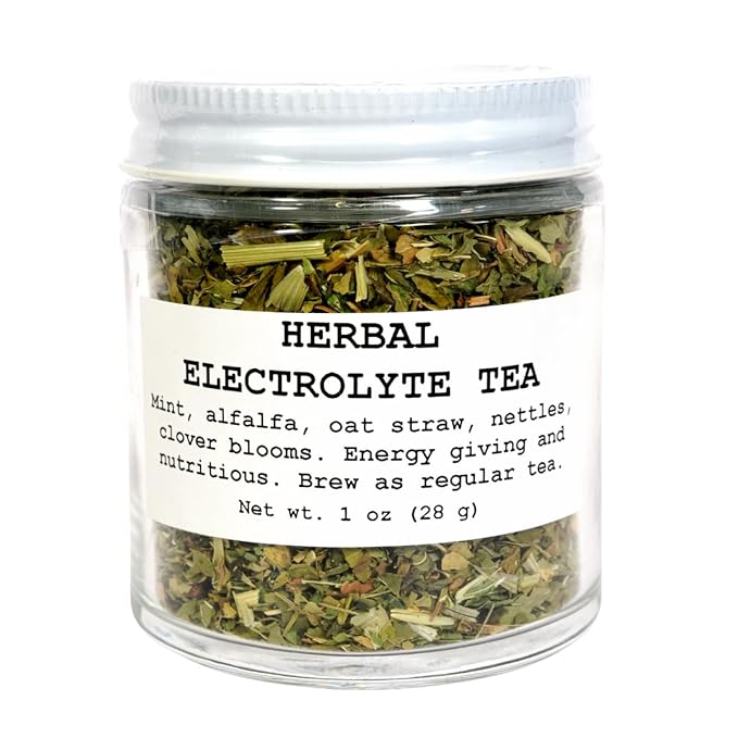 Herbal Electrolyte Blend 1 oz (28 g) - Energizing Herbal Beverage Tea in Glass Jar - Caffeine Free by Smoke Camp Crafts