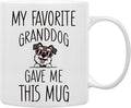 QASHWEY Schnauzer Dog Grandma Gifts Mug, Funny Mini Miniature Schnauzer Dog Lover Owner Coffee Mug Tea Cup Gifts for Grandma Grandpa, My Favorite Granddog Gave Me This Mug Coffee Cups Ceramic 11oz