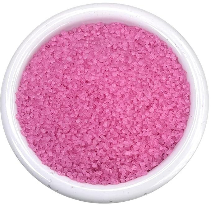 Ultimate Baker - Sanding Sugar, Pink - Vibrant, Naturally Colored Baking & Decorating Sugar, Perfect for Sprinkling on Cakes, Desserts & Confections, Medium Crystal - 8oz