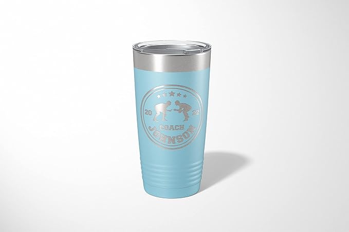 Wrestling Coach gifts, Tumbler, Coach tumbler, Wrestling gifts, Coach Beer glass, Coach gift, Wrestling Coach, Coach gifts, Wrestling Coach (Wrestling Circle, Sky Blue, 20oz Tumbler)