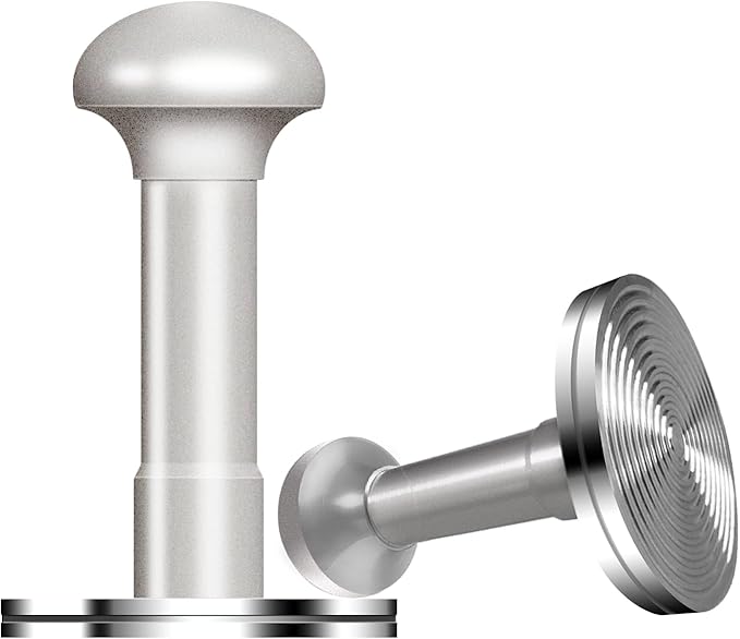 53.3mm Espresso Tamper - Premium Barista Coffee Tamper with Aluminum Handle and Stainless Steel Base, Compatible with Breville Barista Express 54mm Portafilter Basket (Silver)