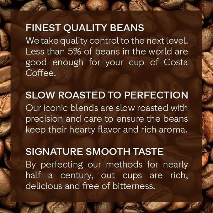 Costa Coffee Dark Roast Single Serve Pods - Signature Blend - 10 ct Box (Pack of 6)