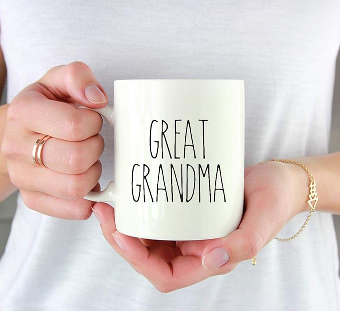 Andaz Press Simple Rustic Farmhouse Kitchen Decor 11oz. Ceramic Coffee Tea Mug Gift, Great Grandma, 1-Pack