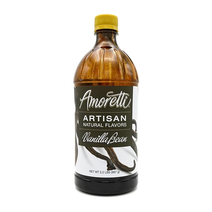 Amoretti - Natural Vanilla Bean Artisan Flavor Paste, 8 oz, Perfect For Ice Cream, Beverages, Cakes, and more, Preservative Free, Vegan, Gluten Free, No Artificial Sweeteners, Highly Concentrated