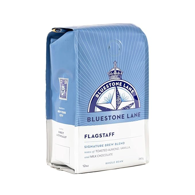 Bluestone Lane Coffee Beans, Flagstaff Signature, Medium Roast, Whole Bean, 12 Ounce Bag