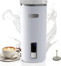 Kndko Electric Milk Frother, 6-in-1 Milk Frother and Steamer, Automatic Warm and Cold Foam Maker and Milk Warmer for Latte, Cappuccino, Macchiato, Perfect for Home and Office Use, Easy to Clean, White