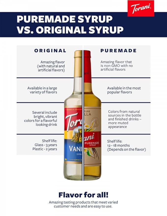 Torani Puremade Blackberry Flavored Drink Syrup, 25.4 fl oz (Pack of 4)