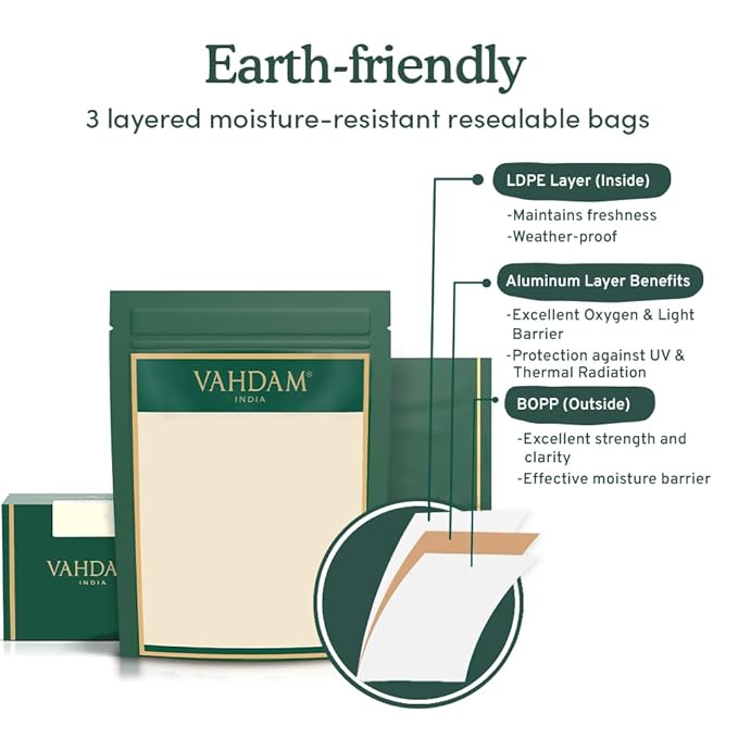 VAHDAM Saffron Spiced Chai (Loose Leaf, 50 Cups, 100g) | Black Tea with Cardamom, Cinnamon, Clove, Almond & Saffron | Enjoy Hot, Iced, or as a Chai Latte