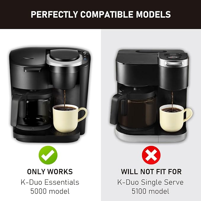 12-Cups Coffee Pot Replacement Compatible with Keurig 5000 K-Duo Essentials & K-Duo Essentials Hot & Cold Brewer Models (NOT Fit K-DUO 5100 Single Server Model)