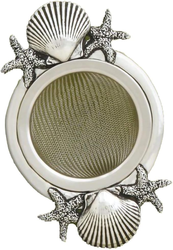 Basic Spirit Décor Tea Strainer - Shells - Tea lover Gift, Unique Home Design Decoration for Cocktails, Tea Herbs, Coffee & Drinks