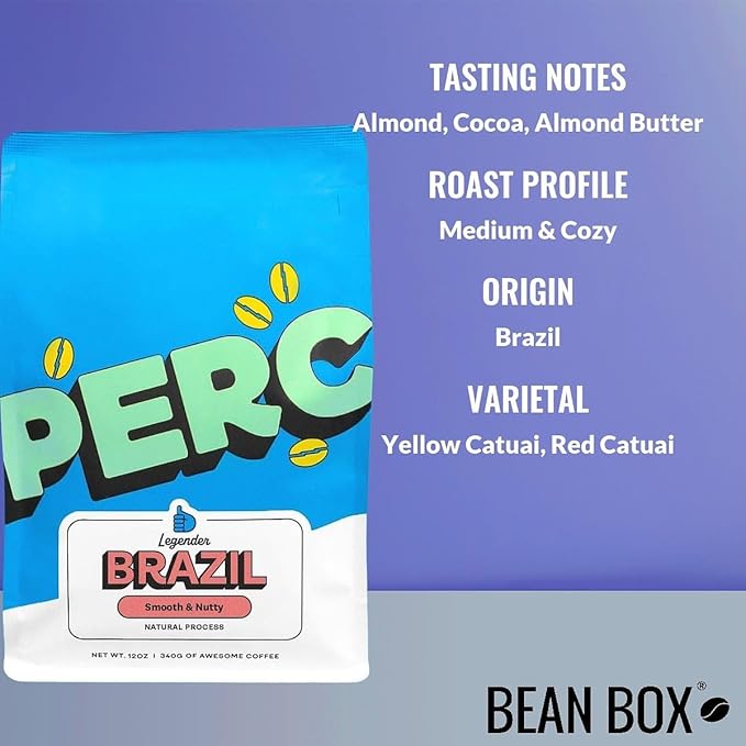 Brazil Legender - Roasted by Perc Coffee - Freshly Ground Coffee - 2 Pound Bag