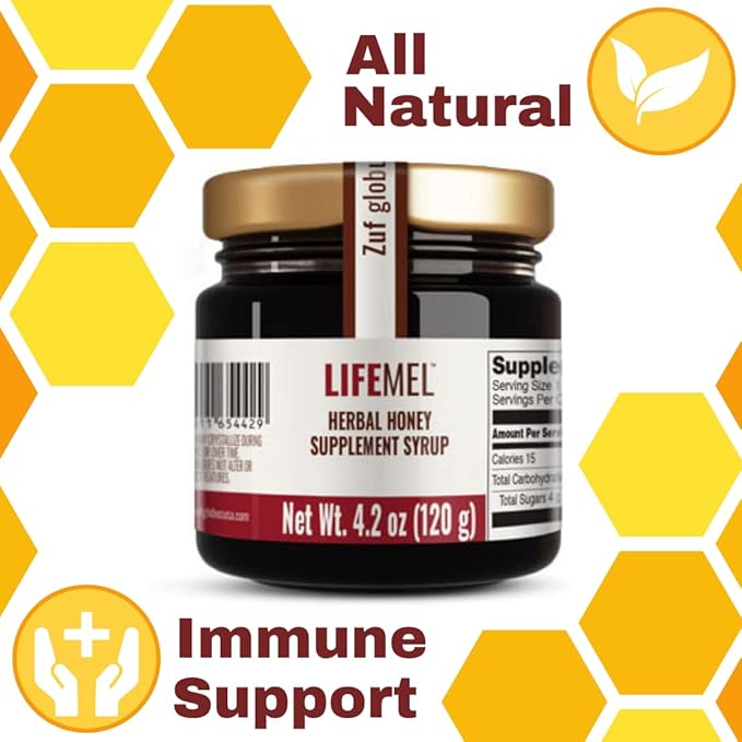 LIFEMEL - Natural Immune Support Herbal Honey - Botanical Herbal Formula - Supports Overall Wellness & Daily Immunity - Clinically Studied - Non-Infused Functional Honey