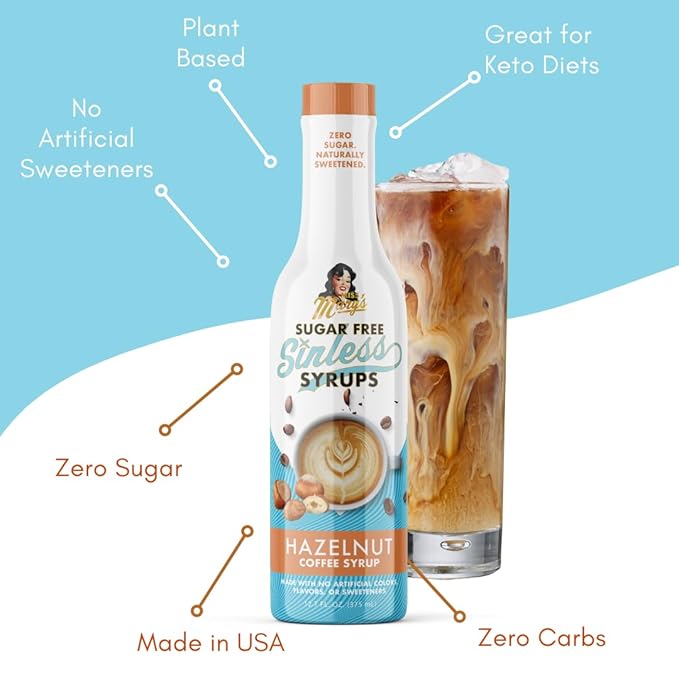 Sugar Free Fireside Favorites Sinless Syrup- Hazelnut, Toasted Marshmallow, Salted Dark Chocolate. Sugar Free Coffee Syrup,Keto Friendly, Zero Carbs, Plant Based, Natural Ingredients, No Artificial Sweeteners, No Sugar, Diabetic Friendly, Kosher