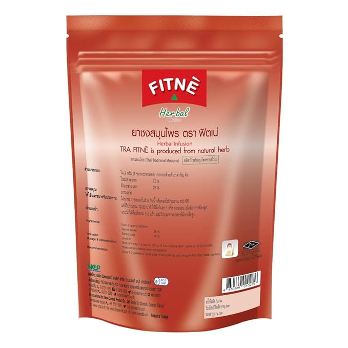 FITNÈ Original Herbal Tea Senna Infusion Healthy Wellness Beverage Natural Gentle Detox Cleanse No Calories Caffeine Free, 80 Tea Bags