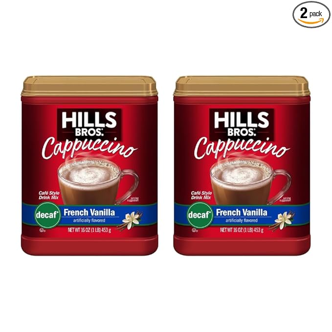 Hills Bros. Flavor Coffee (Decaf French Vanilla, 16 Ounce (Pack of 2))