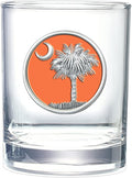 Heritage Pewter Palmetto Double Old Fashion | Double Rocks Glass 14 OZ for Liquor | Expertly Crafted Pewter Glass