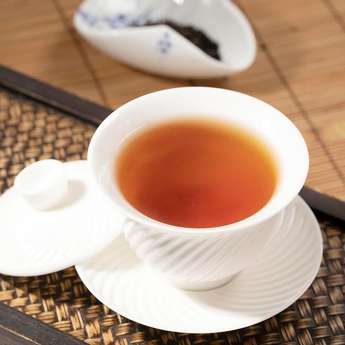 WHF Lychee Black Tea, Premium Loose Leaf, Natural Fruit-Infused Black Tea with Rich Lychee Fragrance, High Caffeine, 16 Ounce