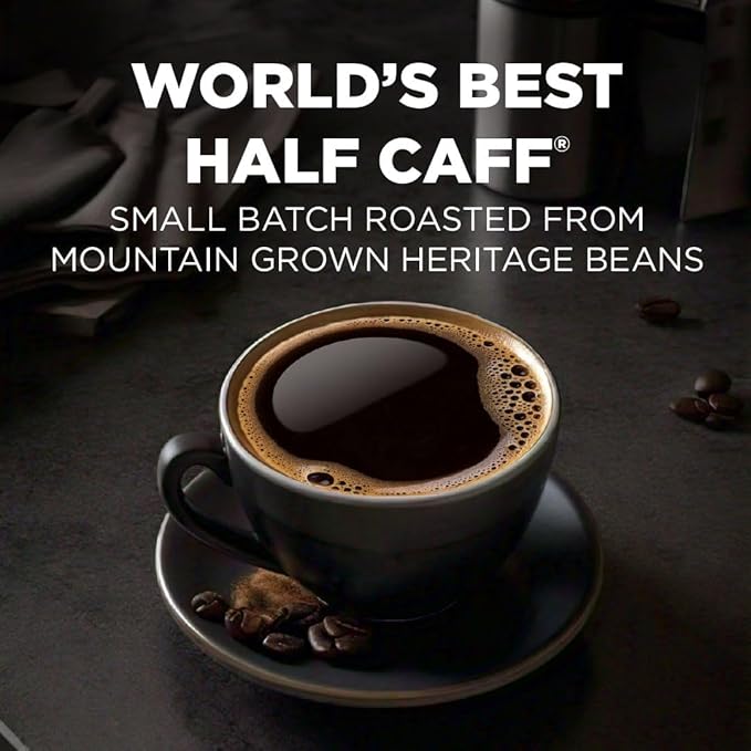 Maud's Half Caff Coffee Pods, 50ct, Medium Roast Coffee in Recyclable Single Serve Pods – 100% Arabica Coffee, Compatible with Keurig K Cups Maker