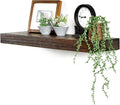 WELLAND Colin 10" Deep Floating Shelves Rustic Wall Shelf Wall Mounted Wooden Shelves (Walnut, 36X10X2.75 inch)