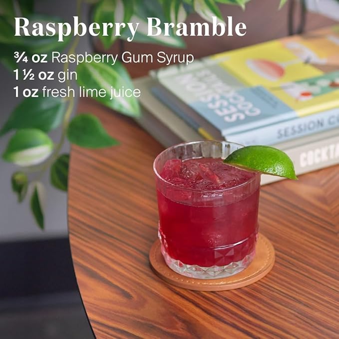 Liber & Co. Raspberry Syrup for Drinks - Cocktails, Coffee, & Soda Flavoring - Makes 25 Drinks - Real Raspberry Simple Syrup - Liber & Co. (12.7 oz)