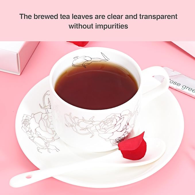 Taiping HK Rose Tea Classic-100% Tea Leaves 10 Single Serve Stick Packs Instant Tea Unsweetened No Additives On-the-Go for Travel, Work, Outdoors , Helps Support Digestive Health Hot or Iced Teas (10Count)