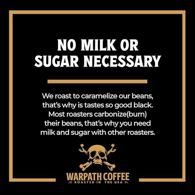 Warpath Coffee Ground Coffee Dark Roast, Mariner's Blend, High Caffeine, Extra Strong Roasted 100% Arabica Coffee Ground Beans, Rich Aroma, Full-Bodied Intense Cup, Created by Navy SEALs, 12oz