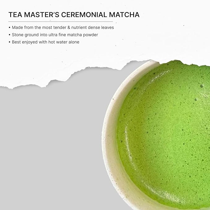 FKRO Organic Tea Master's Ceremonial Grade Japanese Matcha Green Tea Powder. 1st Harvest, Single Origin, Sugar-free. Flown in Fresh from Japan Every Month (30g/1.06oz) Tin