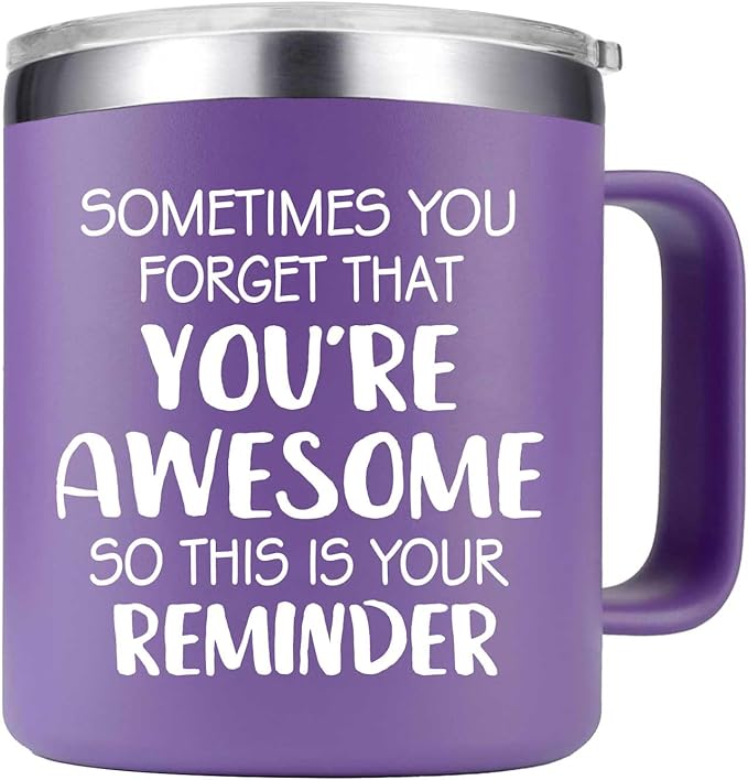 Christmas Gifts for Women - Sometimes You Forget You Are Awesome Mug - Inspirational Birthday Presents for Women Sister Mom Daughter, Teacher Gifts