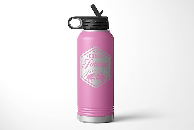 Wrestling Coach gifts, Tumbler, Coach tumbler, Wrestling gifts, Coach Beer glass, Coach gift, Coach gifts, Wrestling Coach (Wrestling Hexagon, Lilac, 32oz Water Bottle)
