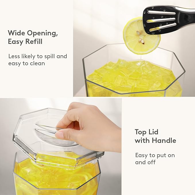 Lifewit 1 Gallon Christmas Drink Dispenser for Parties 2 Pcs, Plastic Beverage Container with Stand for Juice/Tea/Soda & Lemonade, BPA Free Clear Water Pitcher with Spigot for Hosting