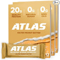 Atlas Bar – 20g Protein, 1g Sugar, 0g Seed Oils, 0g Artificial Sweeteners (Salted Peanut Butter, 36 Count)