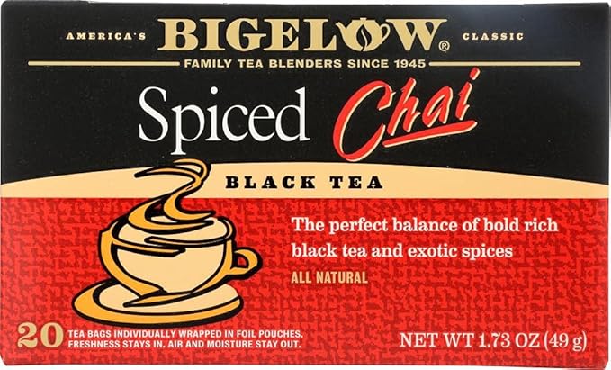 Bigelow, Spiced Chai Tea (Caffeinated), 20 Count