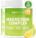 GoBiotix Magnesium Glycinate Powder – Cortisol Supplements for Women and Men – High Absorption Magnesium Complex Calm Supplement with Citrate, Malate – Sugar Free – 420 mg, 60 Servings - Lemon Lime