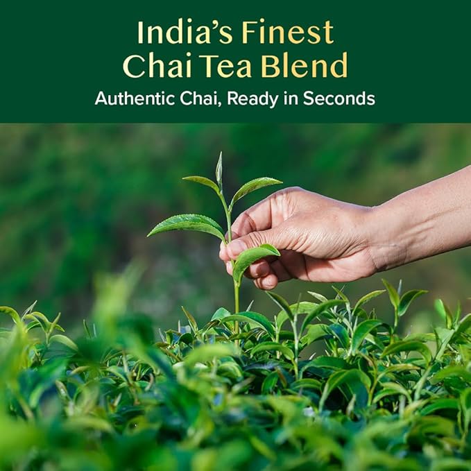 VAHDAM Instant Chai Latte - 10 Sachets (7.7 Oz / 220g) | Authentic Indian Chai with Natural Spices | Just Add Water, No Steeping Required | Creamy Chai Latte Anytime