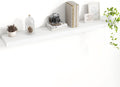 48 Inch Floating Shelves, 8 Inch Deep Floating Shelves for Wall, Hanging Shelf with Invisible Brackets, Deep Shelves for Bathroom, Bedroom, Living Room, White, Set of 1