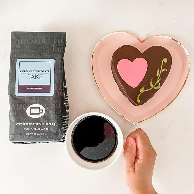German Chocolate Cake Flavored Coffee, Specialty Arabica Coffee, Medium Roast, 12 ounce, Coarse